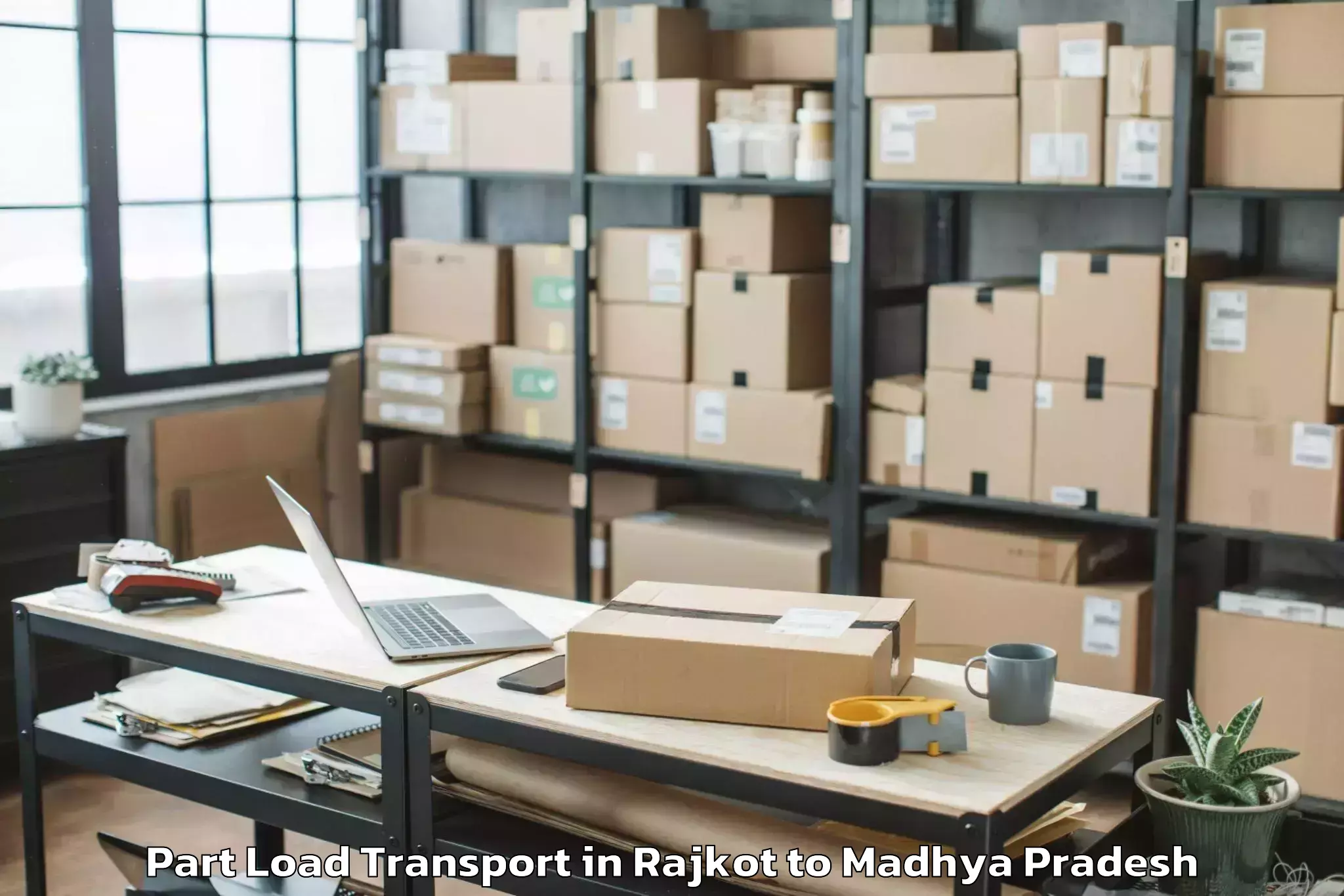 Reliable Rajkot to Piploda Part Load Transport